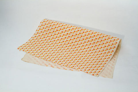 Gift Wrap - Screen Printed Orange and Yellow Daisy