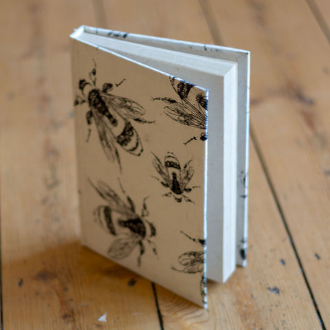 Hardcover Journal ~ Screen Printed Bees