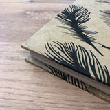 Hardcover Journal ~ Feather on Brown