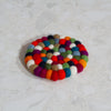 10cm - Felt Ball Coaster  - Round