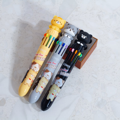 Kuki Cats Diary Multi Colour Pen