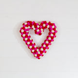 Felt Ball Heart ~ Pinks