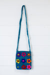 Felt Flower Bag ~ Teal