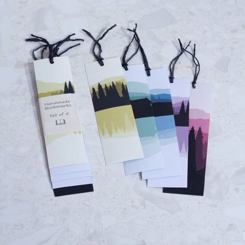 Handmade Bookmarks - Set of 5 - Landscape