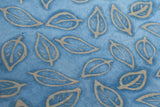 Gift Wrap - Batik Leaf Blue