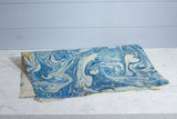 Gift Wrap - Coastline Marble Paper ~ Blue/Orange