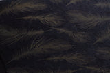 Gift Wrap - Gold Screen Printed Feathers on Black Lokta