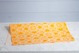 Gift Wrap - Screen Printed Orange Lotus