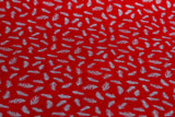 Gift Wrap - Screen Printed Silver Ceder on Red