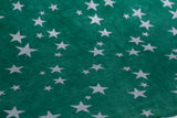 Gift Wrap - Screen Printed Silver Stars on Green