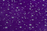 Gift Wrap - Screen Printed Silver Stars on Purple