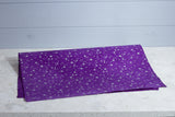Gift Wrap - Screen Printed Silver Stars on Purple