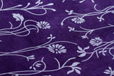 Gift Wrap - White Long Poppy on Purple