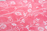Gift Wrap - White Long Poppy on Pink