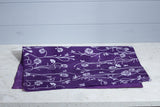 Gift Wrap - White Long Poppy on Purple