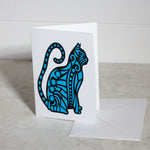 Cat Paper Cut Greeting Card 5x7 Inch (12.5 x 17.5cm)