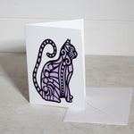 Cat Paper Cut Greeting Card 5x7 Inch (12.5 x 17.5cm)