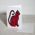 Cat Paper Cut Greeting Card 5x7 Inch (12.5 x 17.5cm)