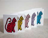 Cat Paper Cut Greeting Card 5x7 Inch (12.5 x 17.5cm)