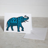 Elephant Paper Cut Greeting Card 5x7 Inch (12.5 x 17.5cm)
