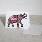 Elephant Paper Cut Greeting Card 5x7 Inch (12.5 x 17.5cm)