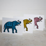 Elephant Paper Cut Greeting Card 5x7 Inch (12.5 x 17.5cm)
