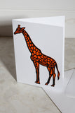 Giraffe Paper Cut Greeting Card 5x7 Inch (12.5 x 17.5cm)