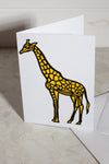 Giraffe Paper Cut Greeting Card 5x7 Inch (12.5 x 17.5cm)
