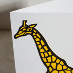 Giraffe Paper Cut Greeting Card 5x7 Inch (12.5 x 17.5cm)