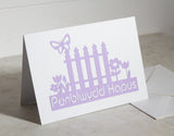 'Penblwydd Hapus' - Fence Paper Cut Greeting Card 5x7 Inch (12.5 x 17.5cm)
