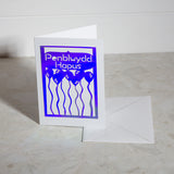 'Happy Birthday' Holographic Balloons Paper Cut Greeting Card 5x7 Inch (12.5 x 17.5cm)