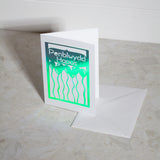 'Happy Birthday' Holographic Balloons Paper Cut Greeting Card 5x7 Inch (12.5 x 17.5cm)