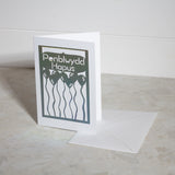 'Happy Birthday' Holographic Balloons Paper Cut Greeting Card 5x7 Inch (12.5 x 17.5cm)