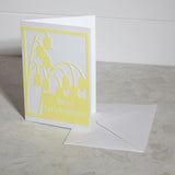 'Mewn Cydymdeimlad' Paper Cut Greeting Card 5x7 Inch (12.5 x 17.5cm)