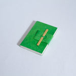 Handmade Mini Bamboo Notebook ~ Green