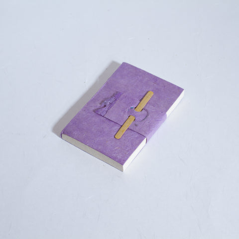 Handmade Mini Bamboo Notebook ~ Lilac