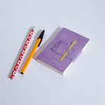 Handmade Mini Bamboo Notebook ~ Lilac