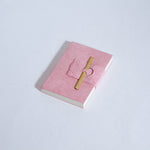 Handmade Mini Bamboo Notebook ~ Pink