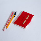 Handmade Mini Bamboo Notebook ~ Red