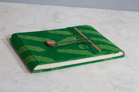 Traveler Journal - Screen Printed Green Fern