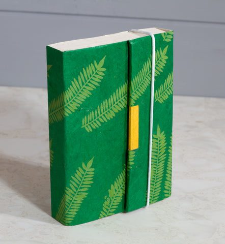 Trekker Journal - Screen Printed Green Ferns