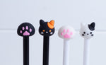 Kawaii Gel Pen Cat & Paw