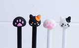 Kawaii Gel Pen Cat & Paw