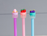 Kawaii Gel Pen Fruit Cupcake