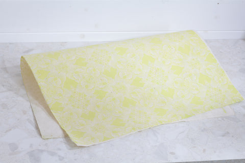 Gift Wrap - Screen Printed Lime Lotus