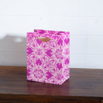 Large Gift Bag - Screen Printed Pink Lotus