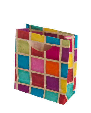 Medium Gift Bag - Batik Squares - Gift Bag - Anglesey Paper Company 