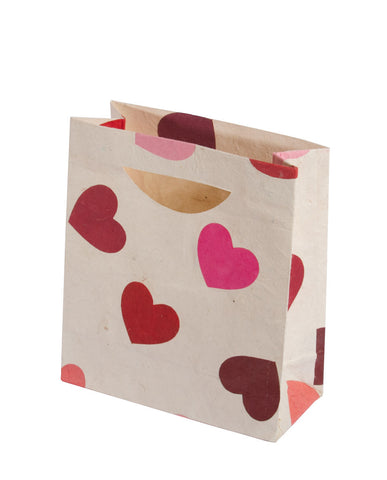 Medium Gift Bag - Pink Hearts - Gift Bag - Anglesey Paper Company 
