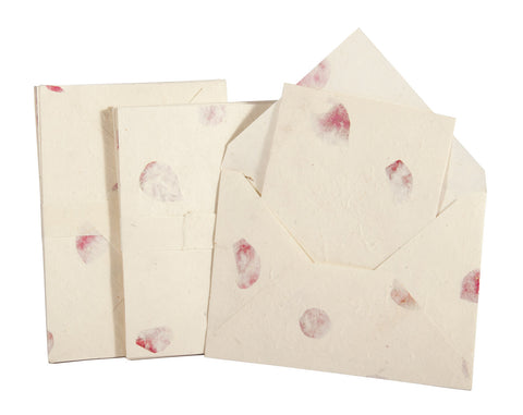 Handmade A5 Lokta Notelet and Envelopes - Pack of 10 sets - Stationery Set - Anglesey Paper Company  - 1