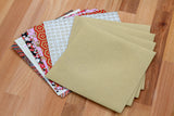 Japanese Origami Sheets with Gold Backing (10 sheets) 18cm x 18cm
